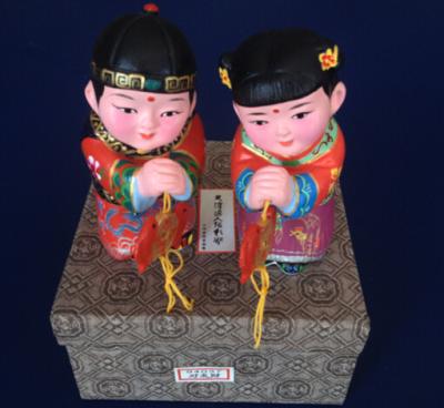 China clay figurine for wedding for sale