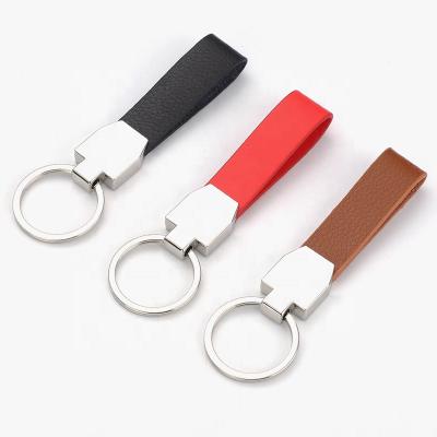 China New Custom Design Tourist Keychains Chinese Red PU Leather Key Rings For New Year Gift Souvenir for sale