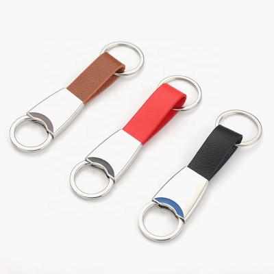 China Custom Hand Tourist Sanitizer Holder PU Air Tag Key Chain Crazy Horse Leather Key Chain Leather for sale