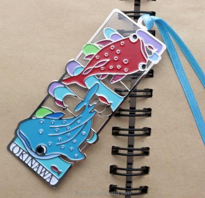 China Custom Unique Enamel Metal Souvenir Magnetic Bookmark From Europe for sale