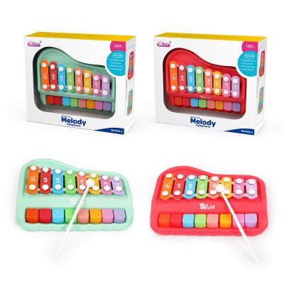 China BAOLI 8 Scales Rainbow Keys Educational Baby Hit On The Piano Toy Musical Instrument Xylophone for sale