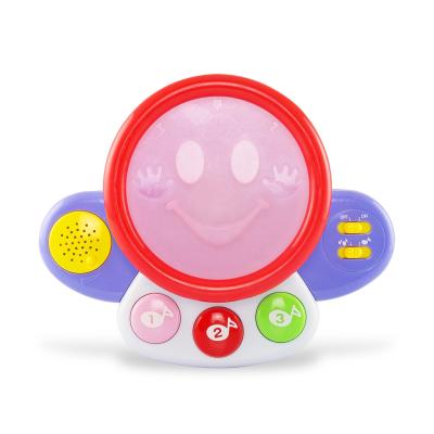 China BAOLI Cartoon Toys Battery Operated Electric Drum Toys Baby Hand Musical Learning Electronic Drum for sale