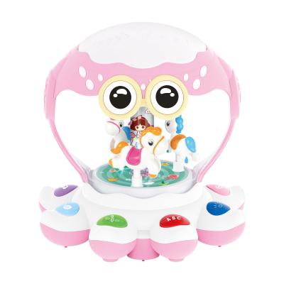 China Fantastic early developmental toy BAOLI ocean music and drum light multi-function baby electric hand cartoon toys for sale