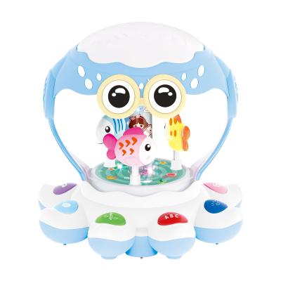 China Fantastic early developmental toy BAOLI ocean music and light drum multifunctional baby hand cartoon electric drum for sale