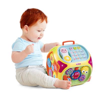 China Earlier Education BAOLI Cartoon Learning Early Educational House Toys Music Activity Cube Baby for sale