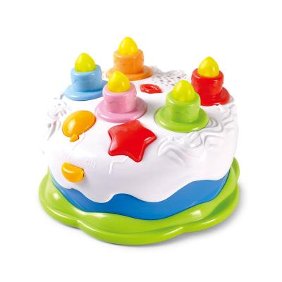 China Cartoon Model Toy BAOLI Pretend Toy Baby Early Educational Toy Birthday Cake Musical Play Toy for sale