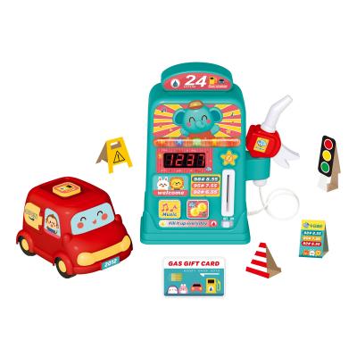 China BAOLI plastic pretend role play toys self-service simulation gas station children educational toy for sale