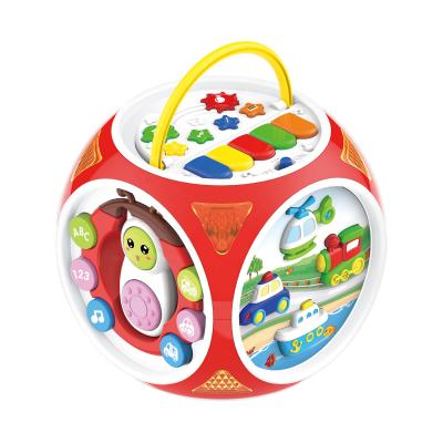 China Earlier Education BAOLI Cartoon Learning Early Educational House Toys Music Activity Cube Baby for sale