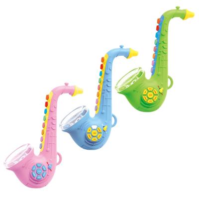 China BAOLI ABS Music Toy Musical Instrument MP3 Plastic Multifunctional Saxophone Toy Battery Operated for sale