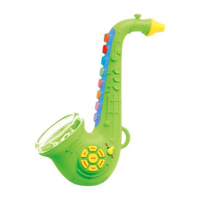 China BAOLI ABS Music Toy Musical Instrument MP3 Plastic Multifunctional Saxophone Toy Battery Operated for sale