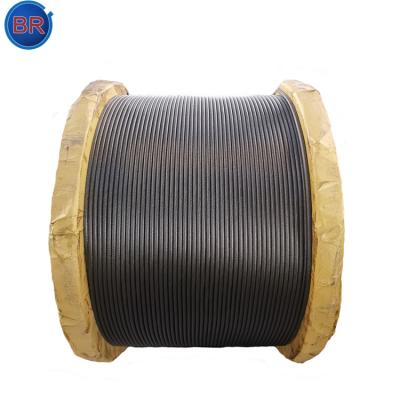 China Davit Ungalvanzied Steel Wire Heavy Duty Anti-kinking Rope For 19*7 Cableway for sale