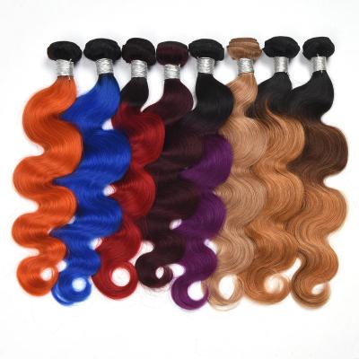 China Curly Curl Colored Ombre Bundles Wholesale Deal For Hair Bundles 40 Inch Long Body Wave Hair Bundles With Closure for sale