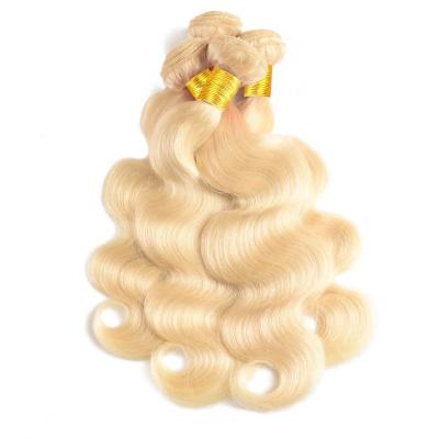 China Raw Curly Curl 613 Virgin Hair Bundles 3 Bundle Set Blonde Body Wave Virgin Hair Body Wave Bundles With Closure Headband for sale