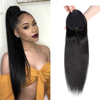 China natural unprocessed U-tip hair color drawstring ponytail hair extension, drawstring hair ponytails for black women for sale