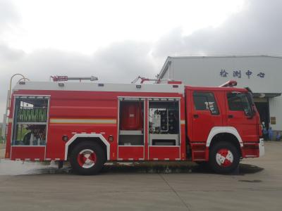 China HOWO Dry Powder Fire Truck DCP Schaumkombination für die Notfallrettung zu verkaufen