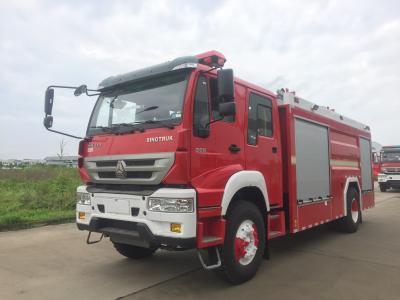 China Motor de Incêndio Florestal HOWO 196kw 4x2 Tipo 6 Toneladas Capacidade de Espuma com Cabine Dupla à venda