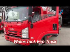 isuzu 190hp industrial fire truck 4x2 8000l red color multifunctional