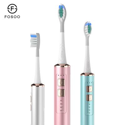 China 2021 New Arrival FOSOO Best Luxury Zero Waste Eco-Friendly Radio Inductive Charging Electric Toothbrush for sale