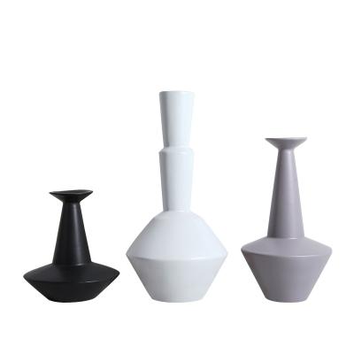 China Modern minimalist ware ceramic vases decor accents Nordic restaurant Table flower vase ceramic vase for sale