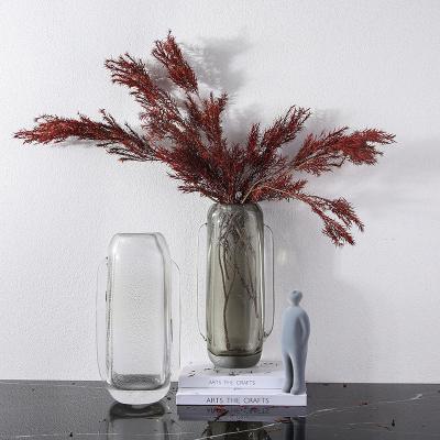 China Nordic transparent glass vases stocked again from home Murano fashionable good quality glass vase for decoration for sale