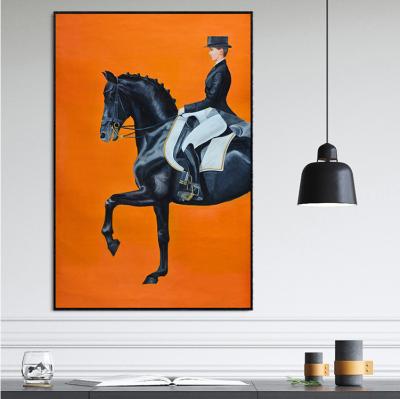 China Modern Wall Art Interior Decoration Beauty Knight with Horse Pictures for Living Room Porch Hallway Wall Decoration for sale