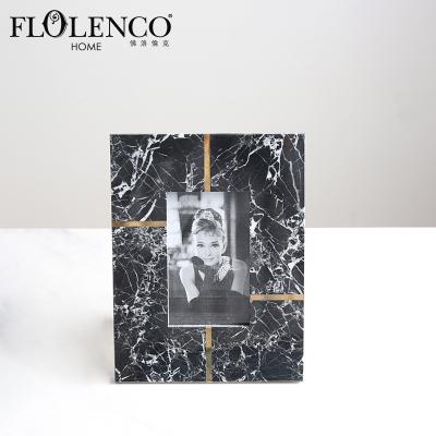 China Morden Nordic Style Decoration Accessories Vintage Black Marble Art Luxury Home Picture Frame for sale