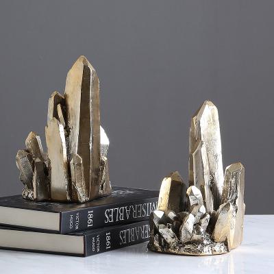 China Art Decor Home Decor Accessories Modern Abstract Stone Carvings Decorative Resin Book Ends Bookends for sale