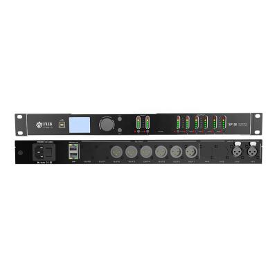 China 48bit conference 2 in 6out digital sound processor for line array and digital subwoofer speaker management processor for sale