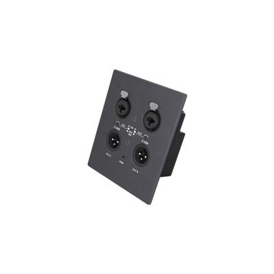 China Conference room supports two balanced analog input/output signals to Dante DP22 2ch dante wall plate dante audio interface for sale