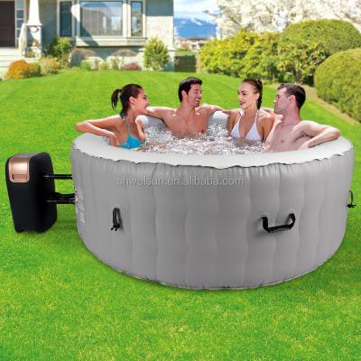 China Modern Hot selling Portable 4 persons Massage Inflatable Lazy SPA Pool Set Bathtub Hot Tub Outdoor for sale