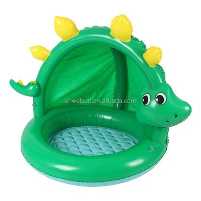 China Children outdoor use Small Size Inflatable PVC Dinosaur Spray Kiddie Swimming Pool for sale