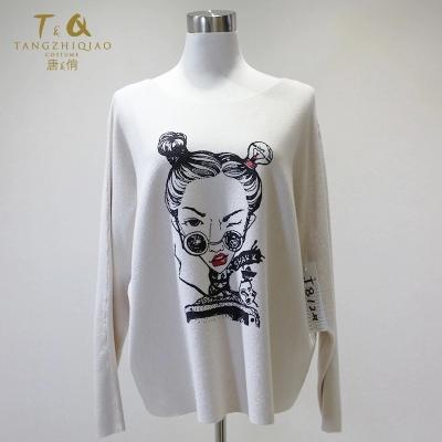 China Anti-Shrink Ladies sweater pullover prices winter ladies cartoon sweater for sale