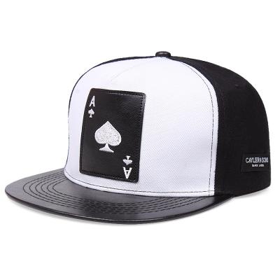 China OEM JOINT Edge Poker Custom Leather Embroidery Structured Snapback Hats Club Hats Fashion For Men's Hat for sale