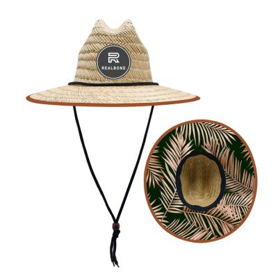 China Eco-Friendly Gardener Realbond Sun Protection Summer Beach Lifegaurd Florida Style Big Brim Tomboy Straw Panama Hat for sale