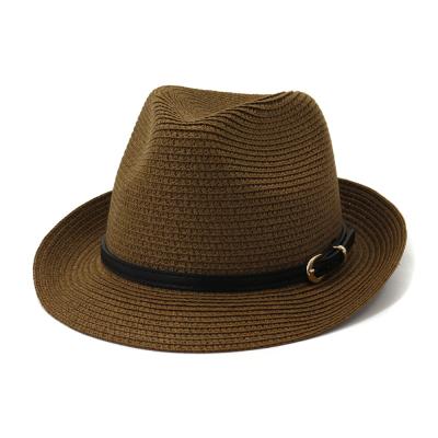 China Sun Straw Hat Men Adult Customized Fashion Eco-friendly Beach Spring Wholesale Summer Wide Brim Fedora Hat for sale