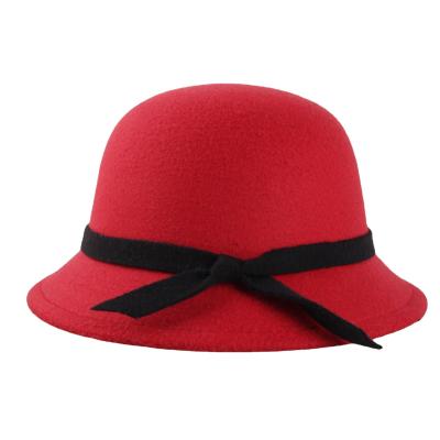 China Eco-Friendly Winter Babies Single Adjustable Felt Hat Children Cloche Tosser Hat for sale