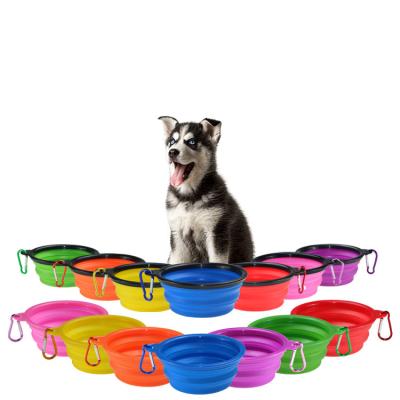 China Sustainable Pet Adjustable Dog Bowl with Carabiner, 1000ml Dog Bowl, Collapsible Dog Water Bowl for sale