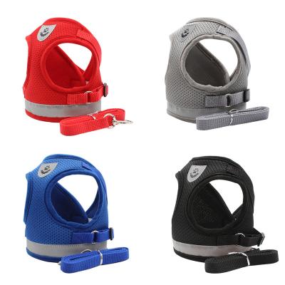 China Wholesale Custom Padded Outdoor Reflective Breathable Dog Harness With Leashes for sale