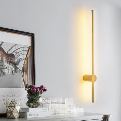 China Nordic Retractable Modern Creative Adjustable Wall Light Gold Bedroom Sconce Rotation Bedside Nordic Wall Lamp for sale