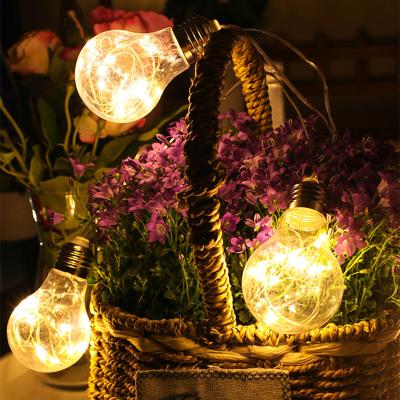 China Xmas Fairy Garland Solar Powered Christmas Wedding Party Decoration Light Waterproof Solar LED Bulb String Lights Outdoor for sale