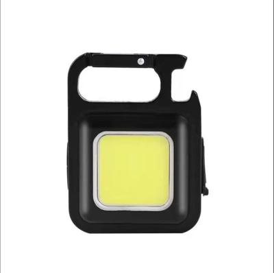 China Multifunctional outdoor camping light COB work strong light USB mini flashlight charging with magnet bottle opener for sale