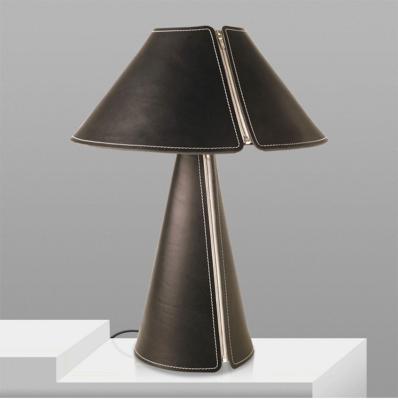 China Modern minimalist post-modern design leather retro light Nordic style bedroom villa study luxury table lamp for sale