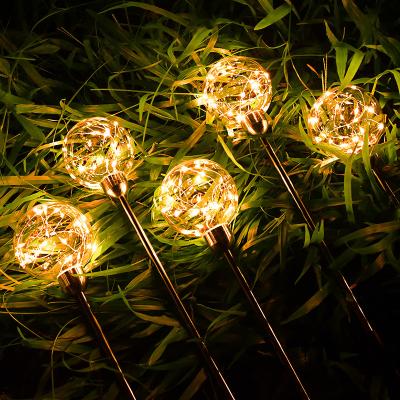 China RGB String Light Outdoor Sunlight Garden Decoration Waterpoof Street Lights Pathway Yard Lawn Sunpower Solar Light Lamp for sale