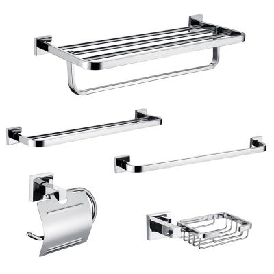 China Practical Stainless Steel Bath Accessories Set Hotel Home Bathroom Hardware for sale