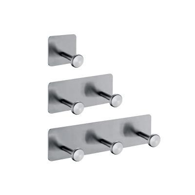 China Sustainable 304 Stainless Steel Robe Coat Rack Bath Wall Clothes Single Hook for sale