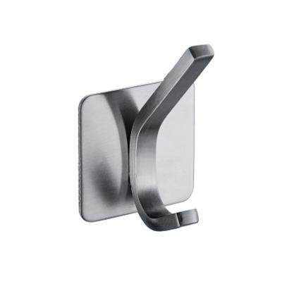 China Sustainable 304 Stainless Steel Wall Adhesive Hand Towel Hook For Bathroom for sale