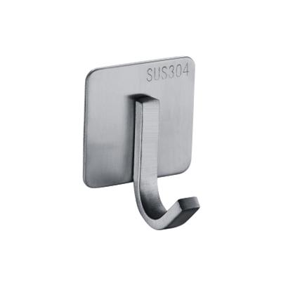 China Sustainable Self Adhesive 304 Stainless Steel Hangers Wall Hook For Bathroom for sale