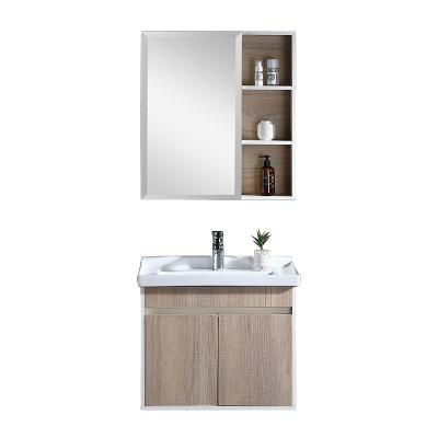 China 2019 Solid Wood Modern Bathroom Vanity Combo 600mm Wall Mounted Bathroom Cabinet for sale