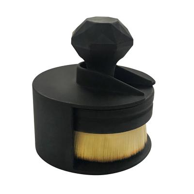 China Angular Blush Stamp Concealer Full Coverage Round Base Large Flat Brush With Holder for sale