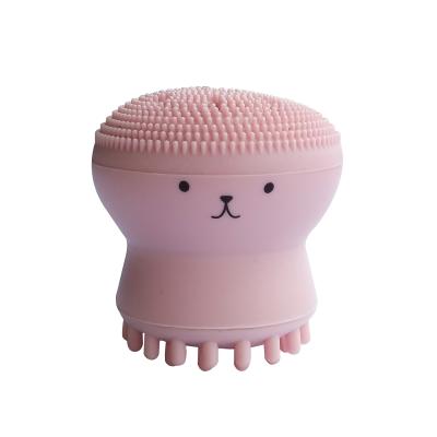 China Skin Cleansing Manual Octopus Animal Silicone Cartoon Deep Cleansing Facial Cleansing Brush for sale